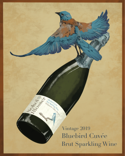 Bluebird Cuvée Brut Sparkling Poster 16 x 20